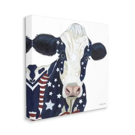 Stupell Industries Country Americana Cow Flag Pattern Canvas Wall Art {4}