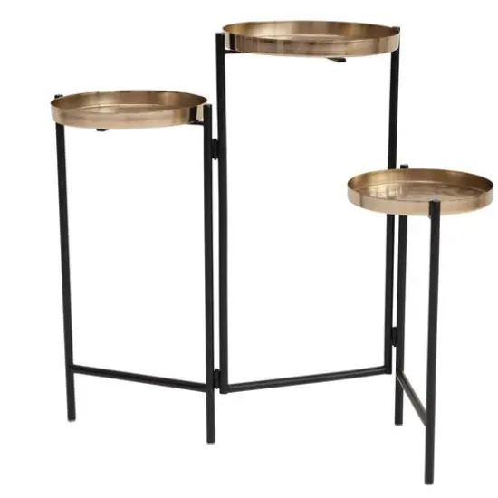 Hello Honey&reg; 30" Foldable 3-Tier Plant Stand with Tray-Style Tops {1}