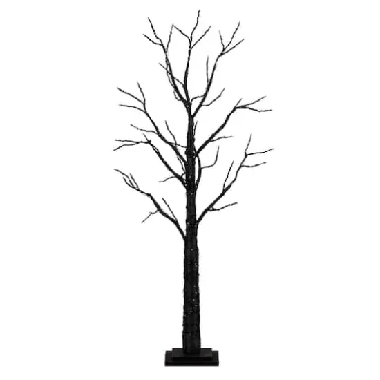 4ft. Pre-Lit LED Black Twig Artificial Halloween Tree {1}