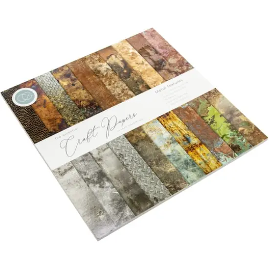 Craft Consortium Metal Textures Double-Sided Paper Pad, 12" x 12" {3}