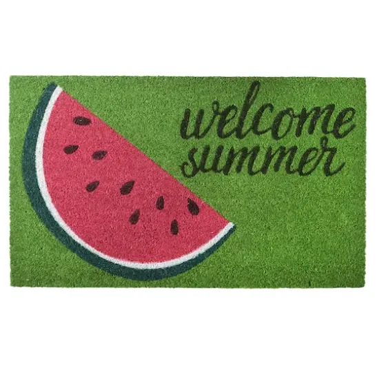 30" Welcome Summer Watermelon Coir Doormat {1}