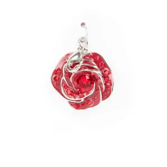 Red Austrian Crystal Rose Charm by Bead Landing&trade; {6}