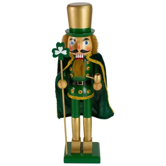 15" Green & Gold Luck of the Irish Christmas Nutcracker {4}