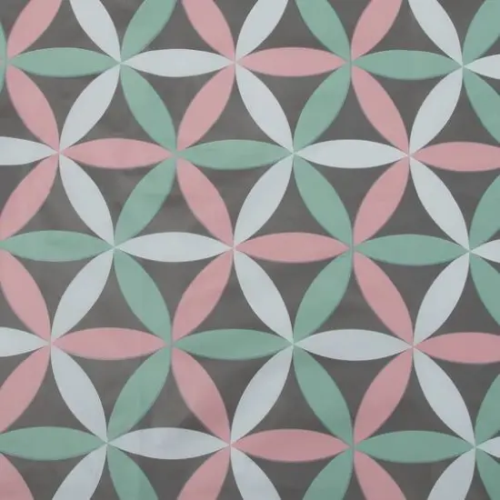 Bath Bliss Gray Geo Shape Design PEVA Shower Curtain {4}