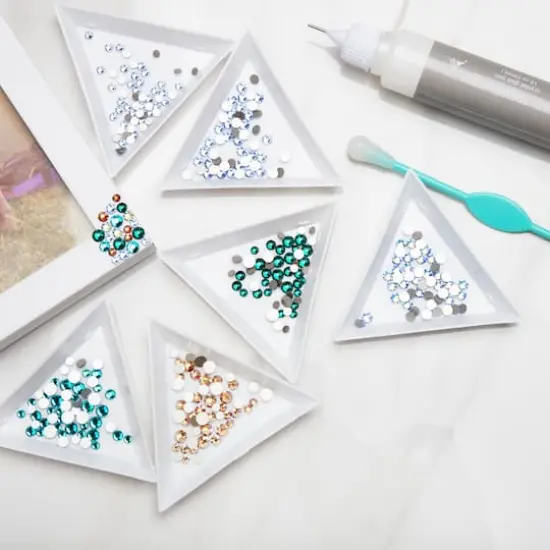 SS16 Round Flatback Austrian Crystals by Bead Landing&trade;, 55ct. Light Sapphire Shimmer {3}