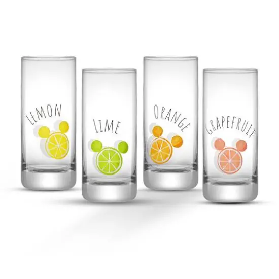 JoyJolt® Disney® 14.2oz. Mickey Mouse Citrus Tall Drinking Glass, 4ct. {1}