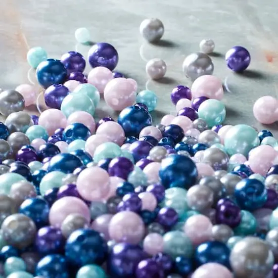 Purple Pearl Plastic Mix Craft Beads by Bead Landing&trade; {3}