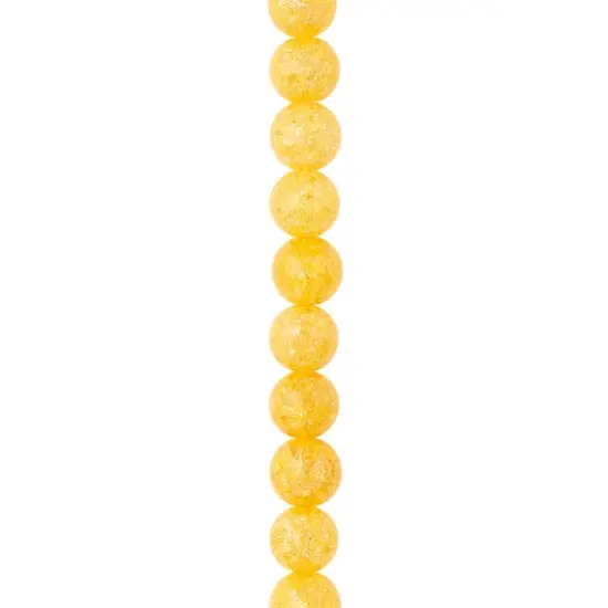 Yellow Crackled Quartzite Round Beads, 10mm by Bead Landing&trade; {1}