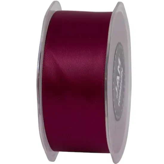 JAM Paper 1.5" x 25yd. Double Faced Satin Ribbon Burgundy {6}