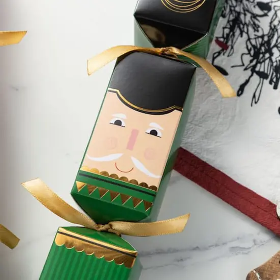 Glitzhome&reg; 8PK 2"D x 12"H Nutcracker Christmas Party Crackers with Gift Contents {5}