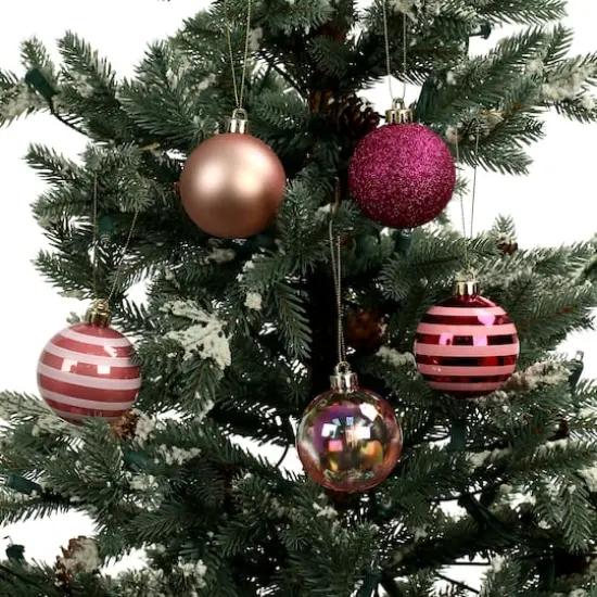 5 Pack 2.2" Pink Shatterproof Ball Ornaments by Ashland&reg; {4}