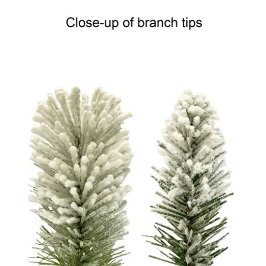 32" Flocked Spruce Wreath {7}