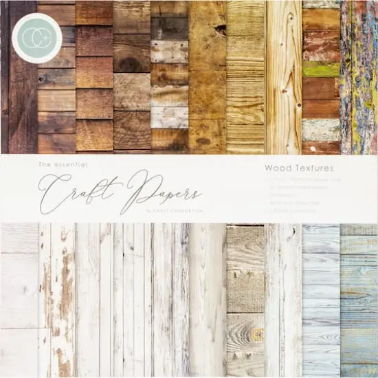 Craft Consortium Wood Textures Double-Sided Paper Pad, 12" x 12" {1}