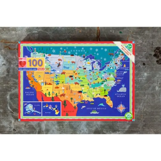 eeBoo This Land Is Your Land 100 Piece Puzzle {3}