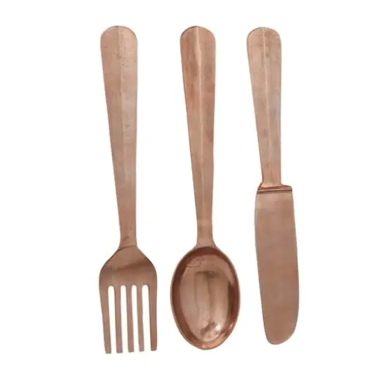 Copper Aluminum Utensils Wall Decor {3}
