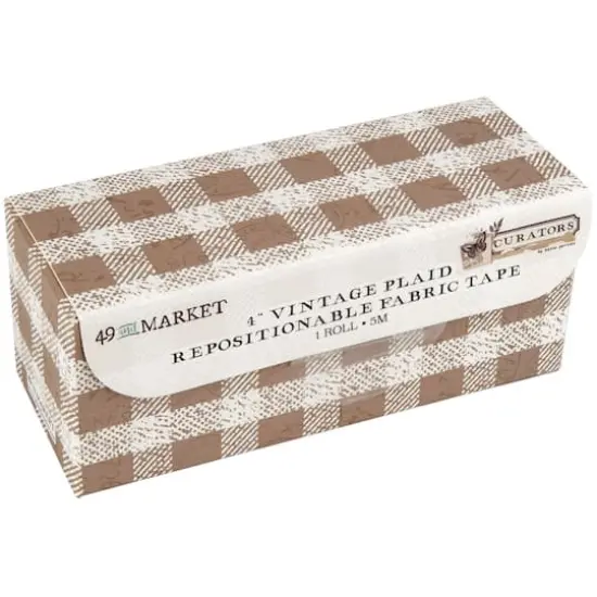 49 And Market Curators Essential 4'' Vintage Plaid Fabric Tape Roll, 16ft. {3}