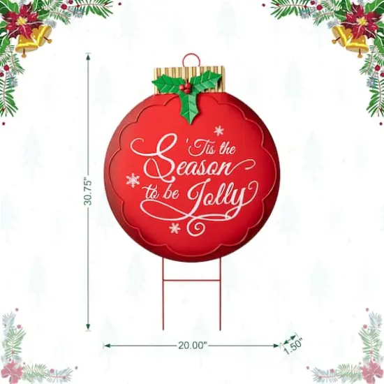 Glitzhome&reg; 3ft. Large Metal Ornament Yard Stake {8}