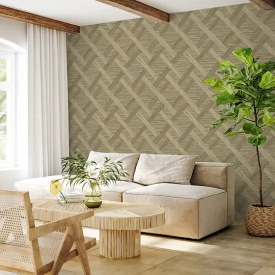 Surface Style Java Weave Peel & Stick Wallpaper Latte {3}