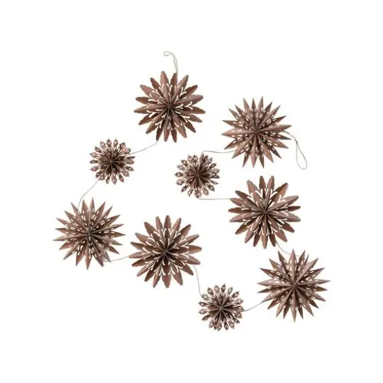 Hello Honey® 6ft. Brown Paper Snowflake Garland in Kraft Box {5}