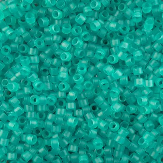 John Bead 11/0 Miyuki Delica Glass Seed Beads, 5g Green Teal Transparent Matte Dyed {1}