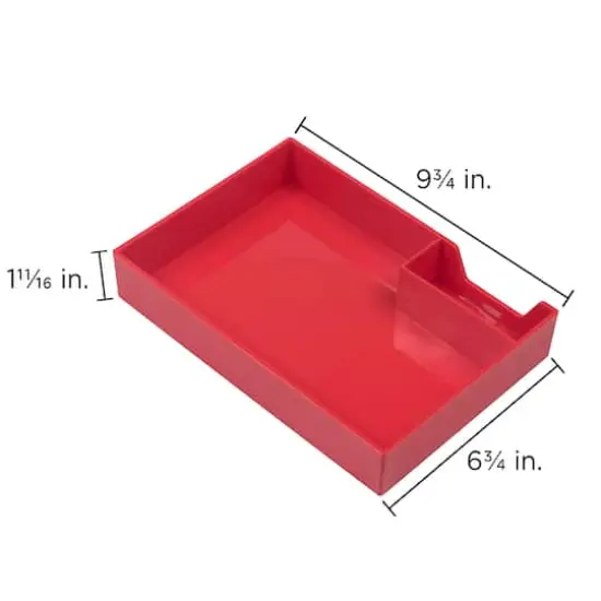 JAM Paper Red Stackable Office Supply Tray {5}
