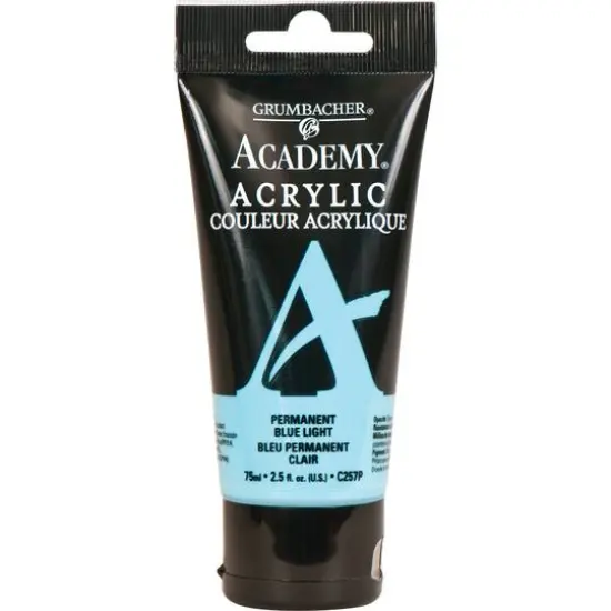 Grumbacher&reg; Academy&reg; Acrylic, 2.5oz. C257P Permanent Blue Light {1}