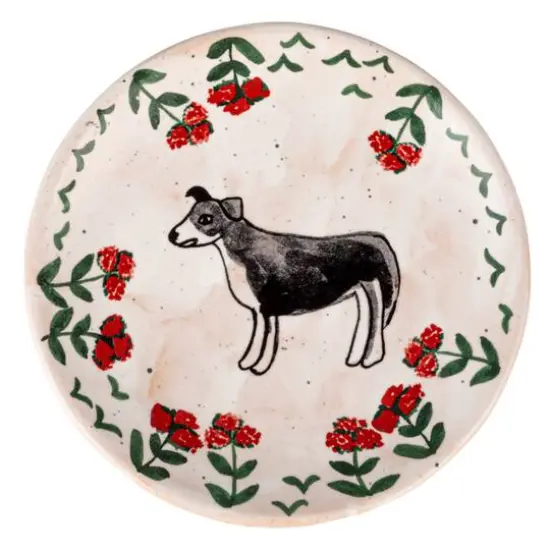 Hello Honey&reg; 6" Enchanted Fauna Series Hand-Painted Stoneware Plate Set {9}
