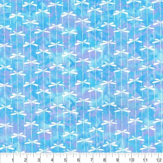 Fabric Traditions Blue Fireflies Cotton Fabric {3}