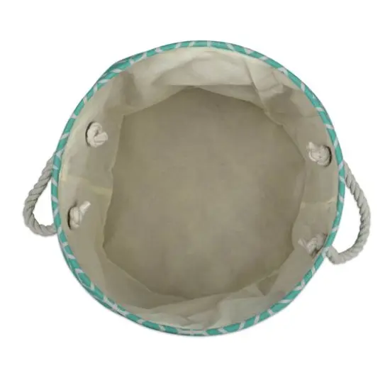 DII&reg; Medium Round Stained Glass Polyester Bin Aqua {5}