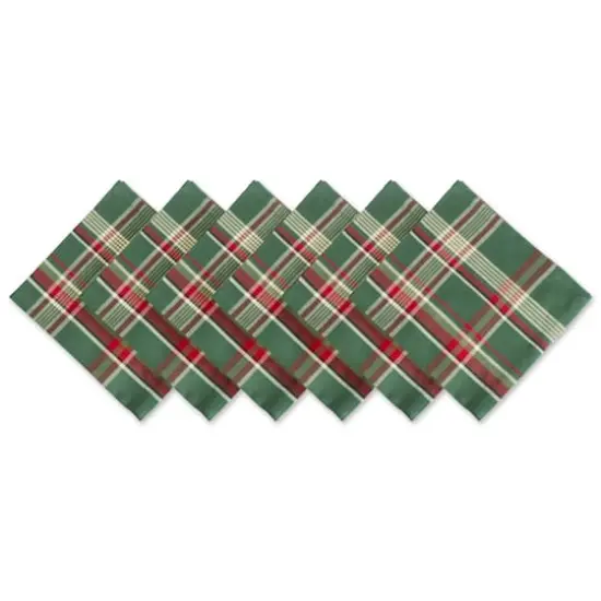 Dark Green Plaid Napkin, 6ct. {1}