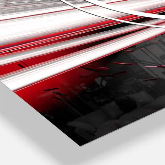 Designart Fractal 3D Deep Into Middle Multipanel Wall Clock {4}