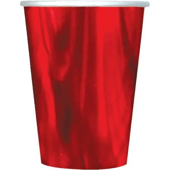 JAM Paper 12oz. Foil Paper Cups, 48ct. Red {1}