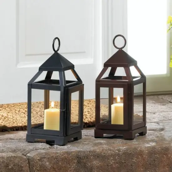 8.75" Copper Mini Contemporary Lantern {6}