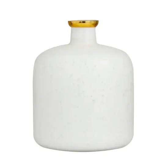 White Glass Glam Vase, 12" x 10" x 10" {3}