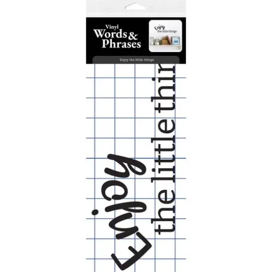 Leisure Arts&reg; Vinyl Enjoy the Little Things Black Wall Decal {5}