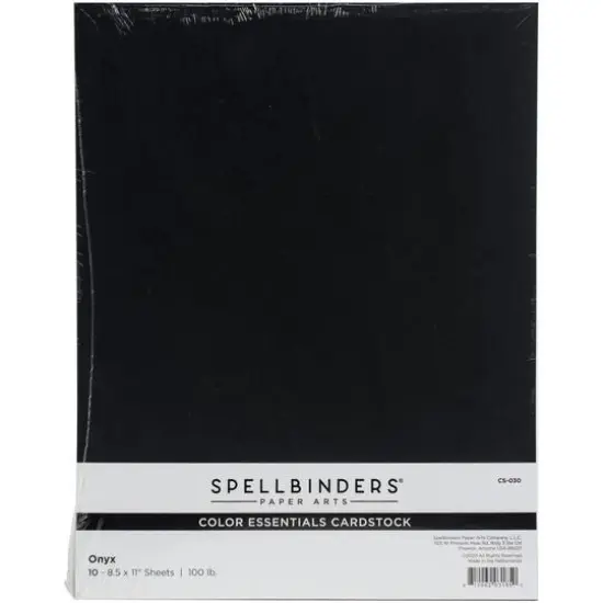 Spellbinders&reg; Color Essentials 8.5" x 11" Cardstock, 10 Sheets Onyx {1}