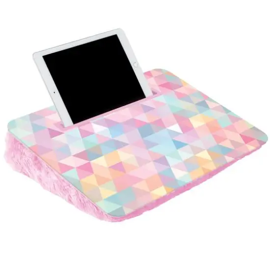 Make It Real&trade; 3C4G 12" x 17" Triangle Faux Fur Lap Desk {5}