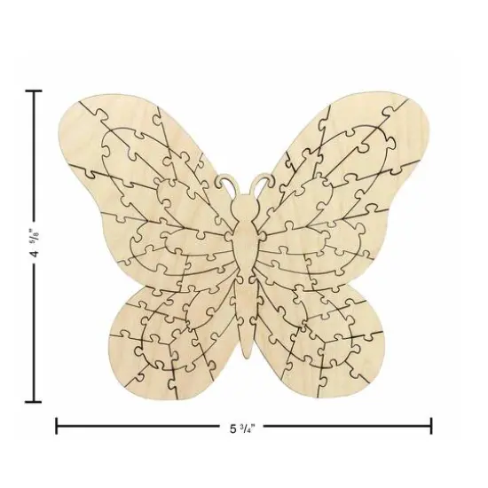 Leisure Arts&reg; Small Butterfly D.I.Y. Wood Puzzle {4}