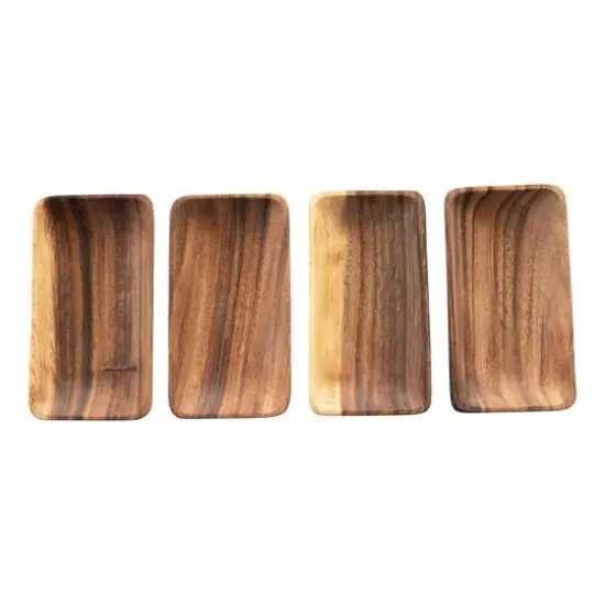 Hello Honey&reg; Acacia Wood Trays with Seagrass Tie, 4ct. {7}