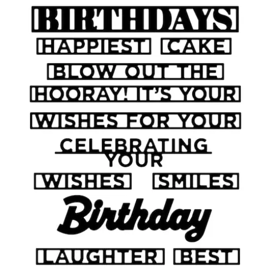 Birthday Sentiments Cutting Die Set by Recollections&trade; {3}