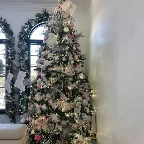 4ct. Pink 2-Finish Glass Ball Ornaments {12}