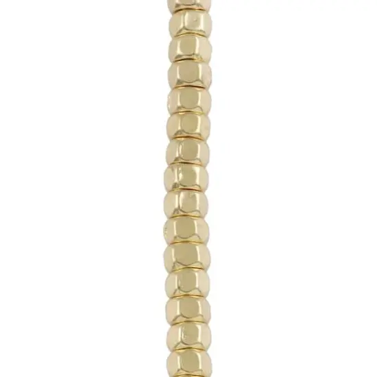 Gold Metal Faceted Cube Beads by Bead Landing&trade; {1}