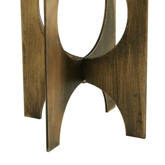 Gold Metal Contemporary Candle Holder Set {5}