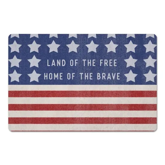 Land of the Free Home of the Brave Floor Mat {1}