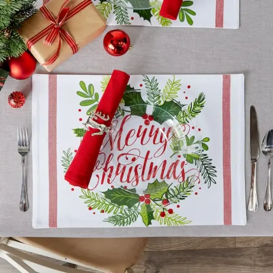 DII&reg; Merry Christmas Print Placemats, 6ct. {9}