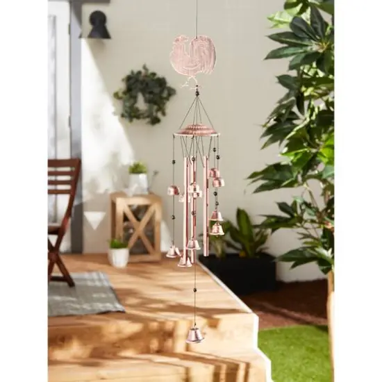 35" Rooster Bell Wind Chimes {5}
