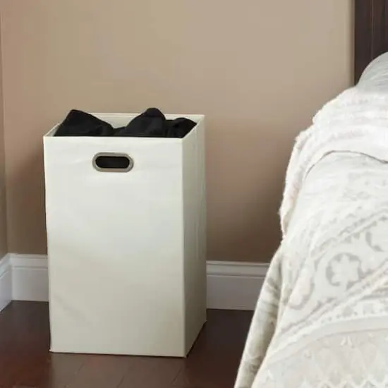 Household Essentials 23" Folding Laundry Hamper White {3}