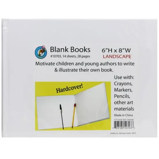 Ashley Productions White Landscape Style Hardcover Blank Book, 12ct. {3}