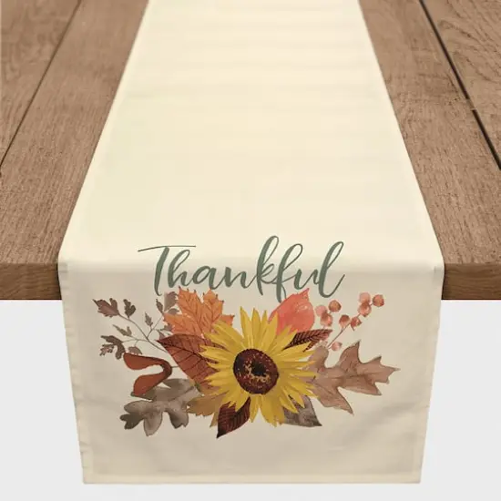 72" Thankful Sunflower Table Runner {1}