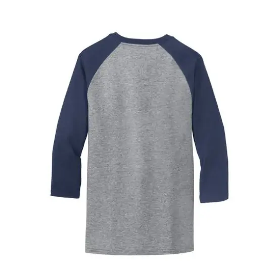 Port & Company&reg; Core Blend 3/4-Sleeve Raglan Tee Athletic Heather/Navy {5}